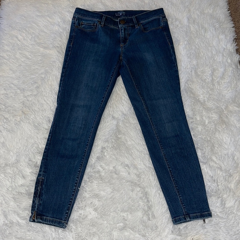 Ann Taylor LOFT modern skinny ankle jeans 4P